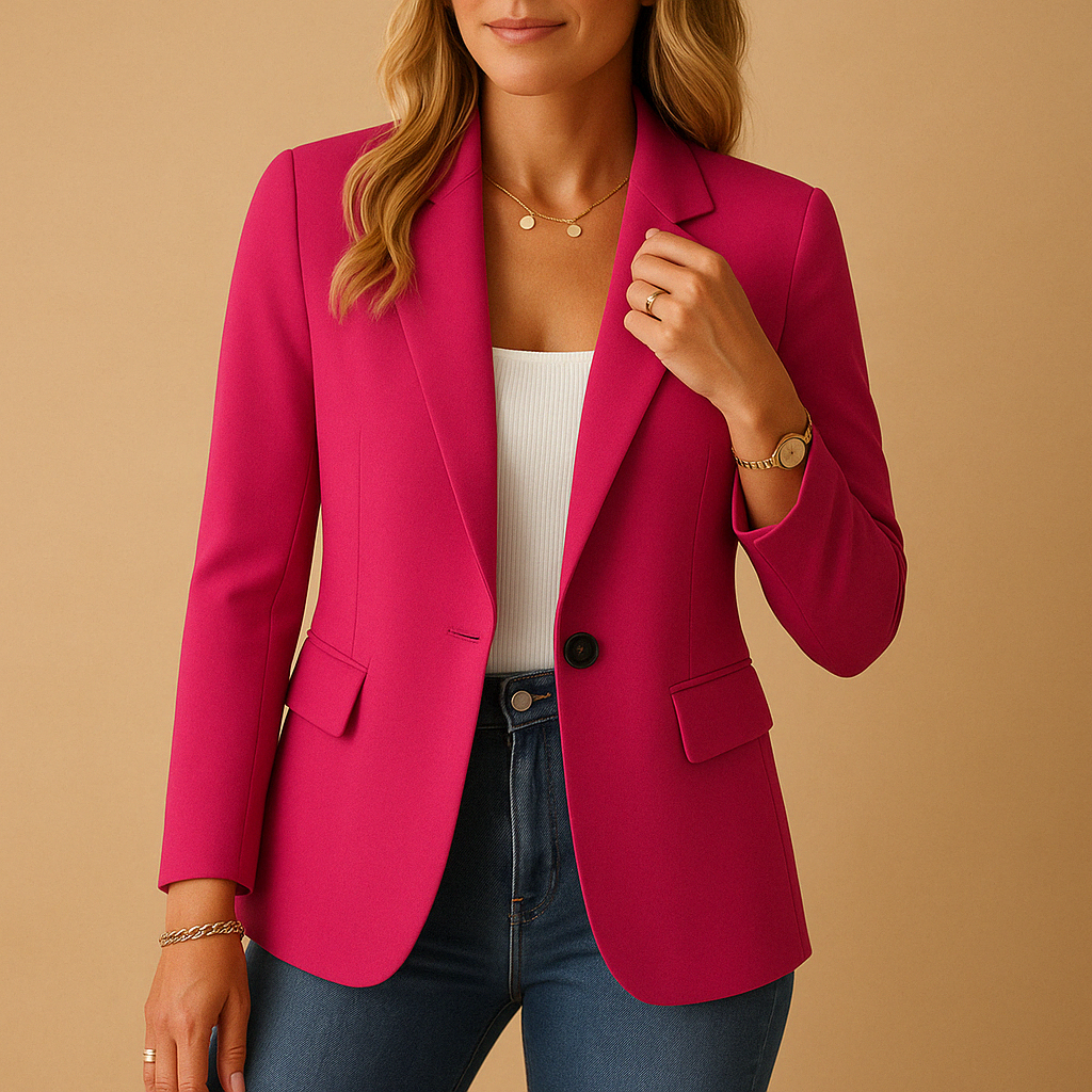 Fitted Women's Blazer - Slim-Fit Jacket in Multiple Colors and Sizes, Versatile Style for Formal and Casual Occasions 1