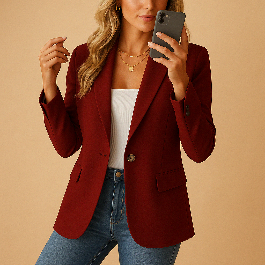 Fitted Women's Blazer - Slim-Fit Jacket in Multiple Colors and Sizes, Versatile Style for Formal and Casual Occasions 4