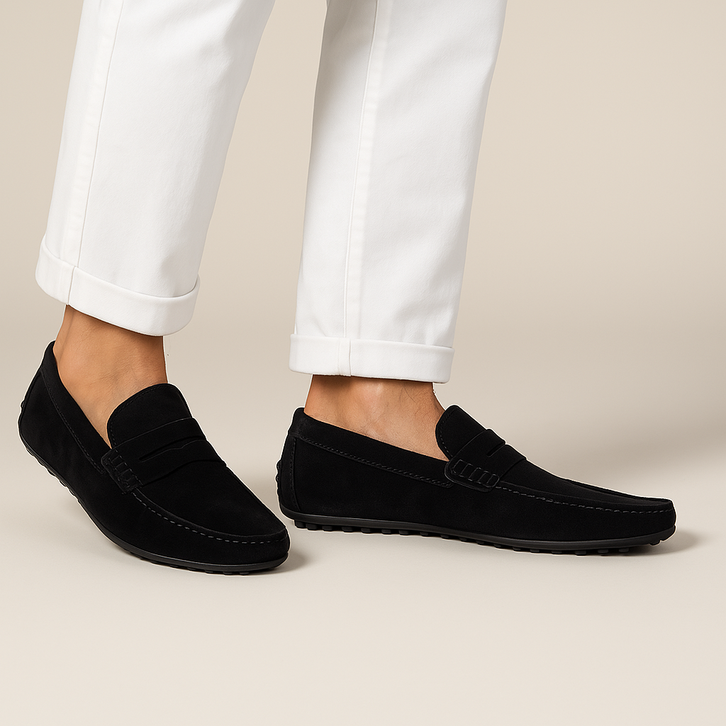 Italian Style Suede Mens Loafers – Comfortable Casual Footwear in Classic Colors, Sizes 38 to 49 0