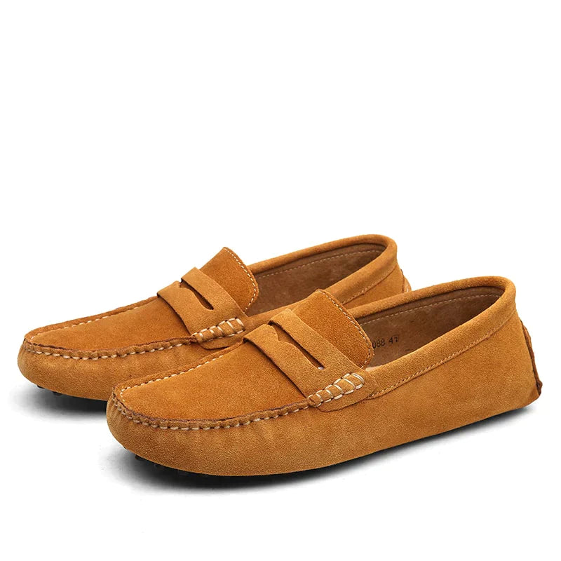Italian Style Suede Mens Loafers – Comfortable Casual Footwear in Classic Colors, Sizes 38 to 49 10