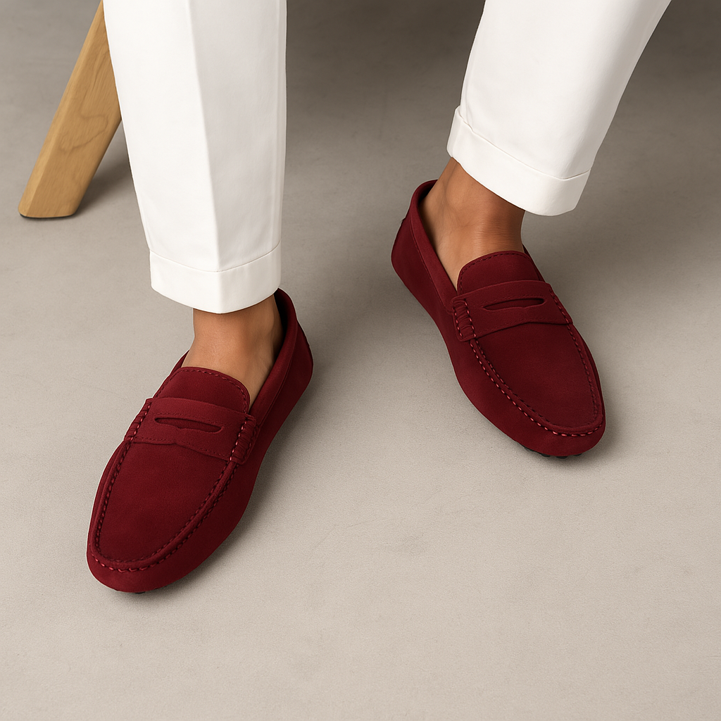 Italian Style Suede Mens Loafers – Comfortable Casual Footwear in Classic Colors, Sizes 38 to 49 4