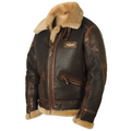 Men's Fleece-Lined Bomber Jacket with Shearling Collar and Multiple Pockets - Warm Winter Coat for Casual Style 0