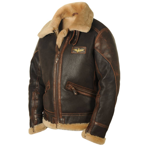 Men's Fleece-Lined Bomber Jacket with Shearling Collar and Multiple Pockets - Warm Winter Coat for Casual Style 0