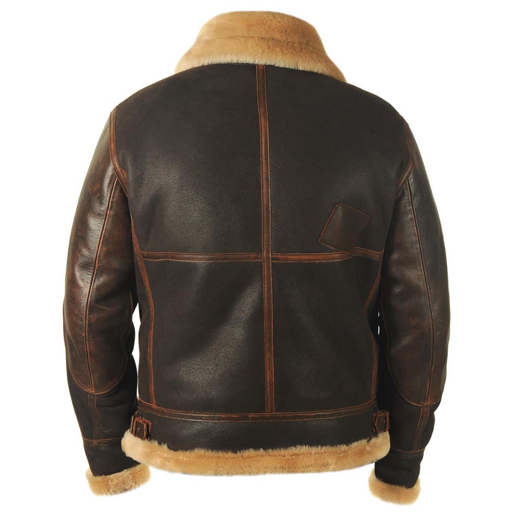 Men's Fleece-Lined Bomber Jacket with Shearling Collar and Multiple Pockets - Warm Winter Coat for Casual Style 2