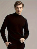 Men's Pullover Sweater – Soft Polyester, Long Sleeve, Solid Pattern – Comfortable Fit for Autumn/Winter, Available in M to XXXXXL 0
