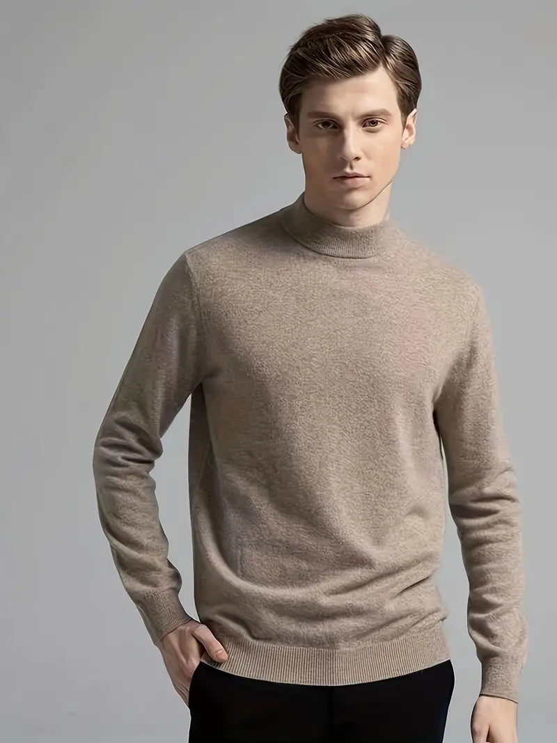 Men's Pullover Sweater – Soft Polyester, Long Sleeve, Solid Pattern – Comfortable Fit for Autumn/Winter, Available in M to XXXXXL 1