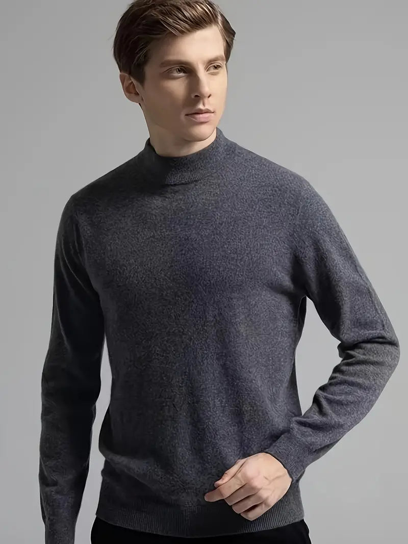 Men's Pullover Sweater – Soft Polyester, Long Sleeve, Solid Pattern – Comfortable Fit for Autumn/Winter, Available in M to XXXXXL 2