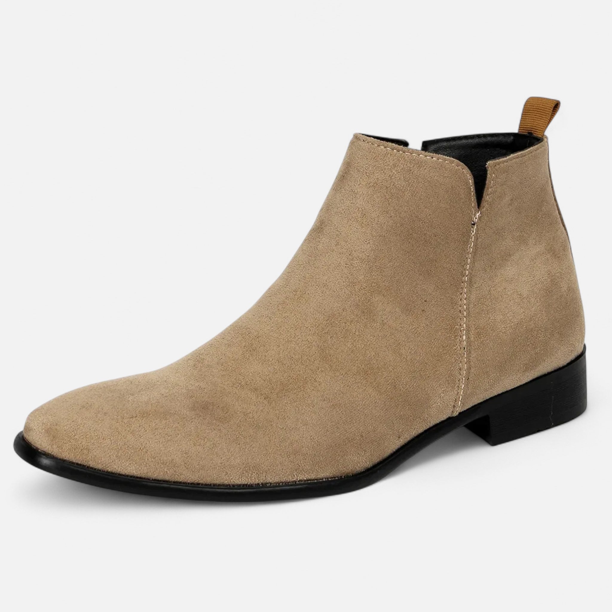 Men's Square-Toe Chelsea Boots – Durable PVC Slip-On Ankle Boots for Winter Style and Comfort 10