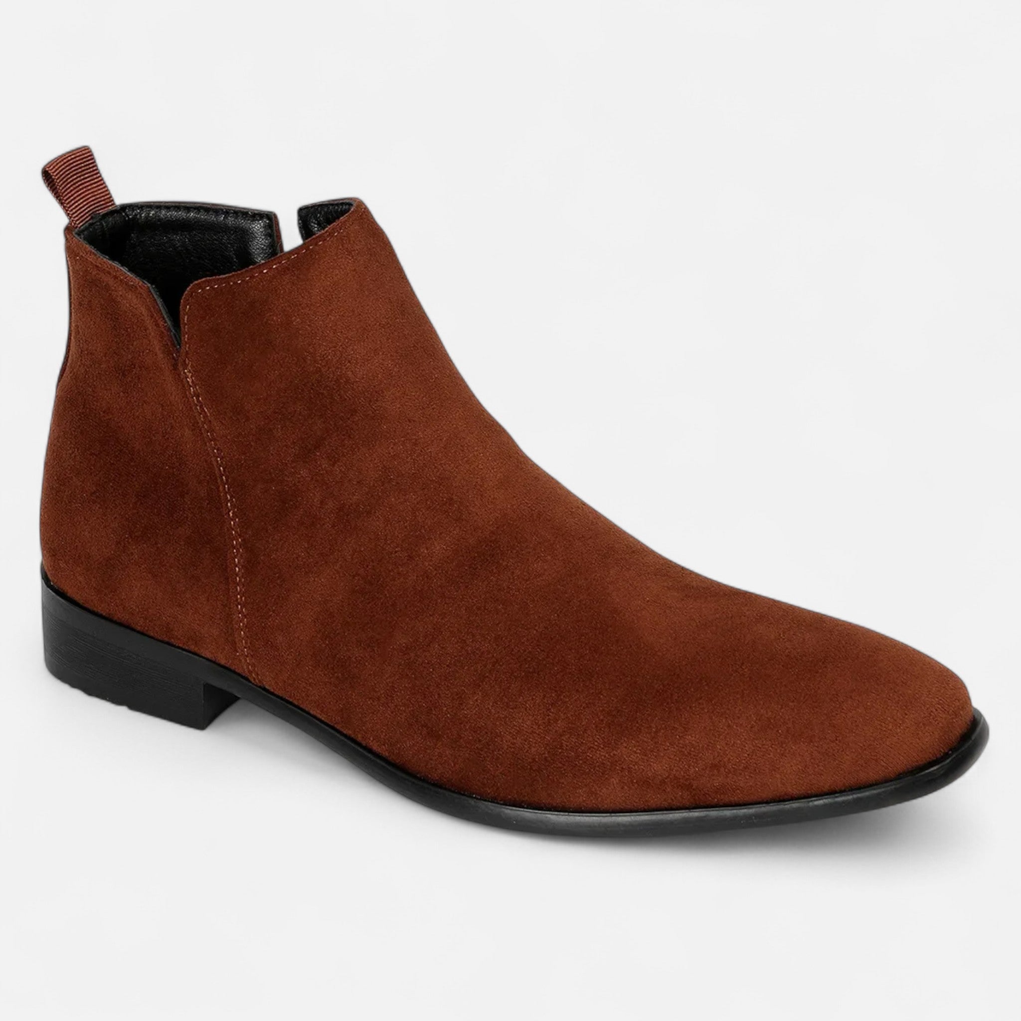 Men's Square-Toe Chelsea Boots – Durable PVC Slip-On Ankle Boots for Winter Style and Comfort 12