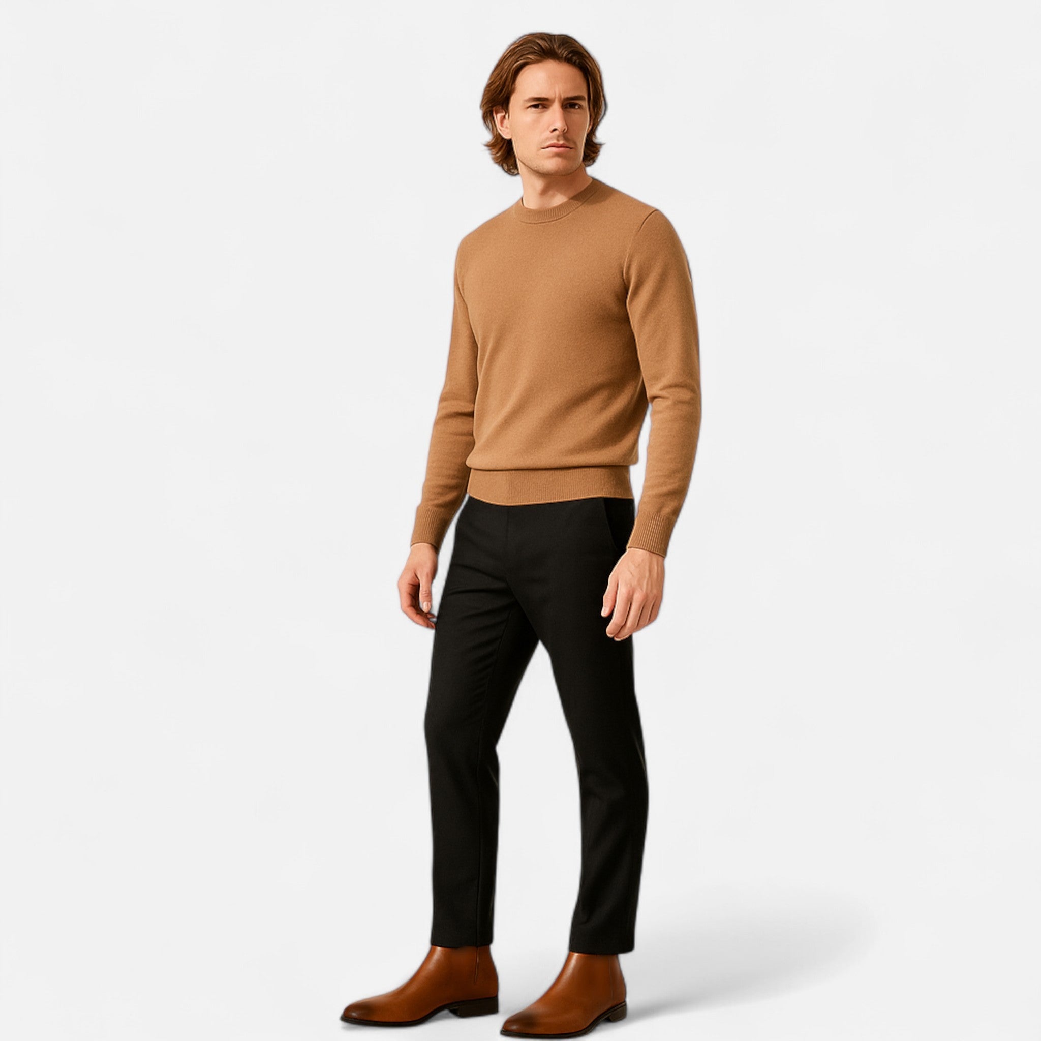 Men's Square-Toe Chelsea Boots – Durable PVC Slip-On Ankle Boots for Winter Style and Comfort 5