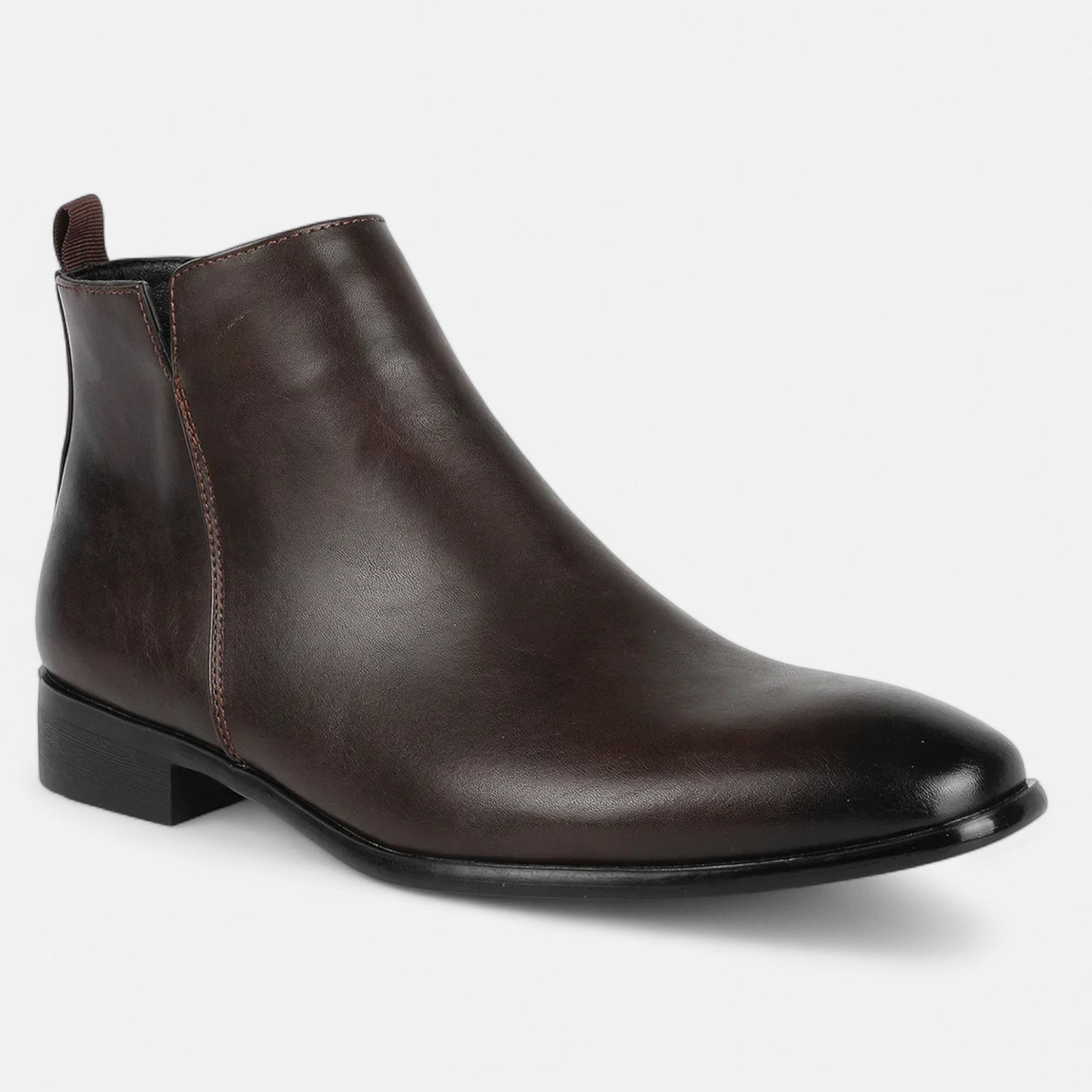 Men's Square-Toe Chelsea Boots – Durable PVC Slip-On Ankle Boots for Winter Style and Comfort 8