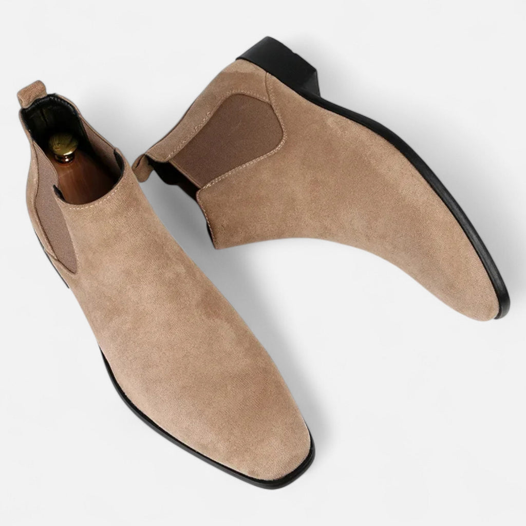 Men's Suede Chelsea Boots with Square Toe – Elegant Slip-On Design for Formal and Casual Wear 0