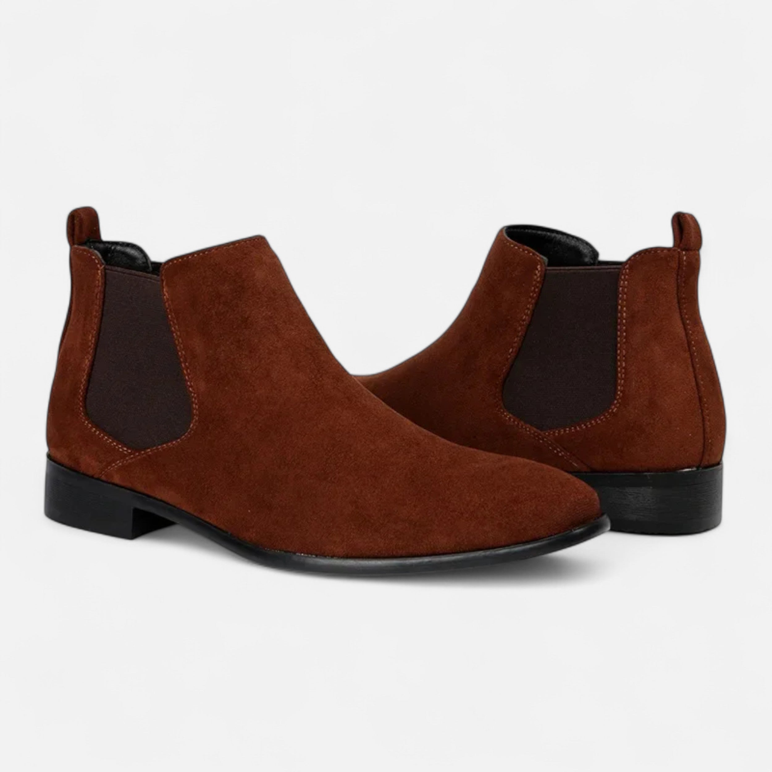 Men's Suede Chelsea Boots with Square Toe – Elegant Slip-On Design for Formal and Casual Wear 8
