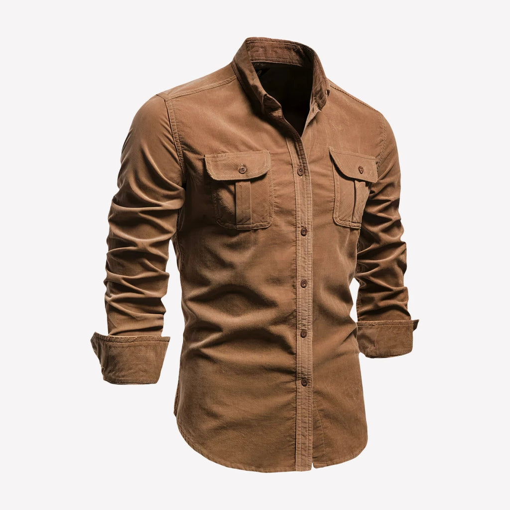 Soft Mens Corduroy Shirt – Relaxed Fit, Durable Fine-Wale Fabric for Everyday Wear, Perfect for Layering 0