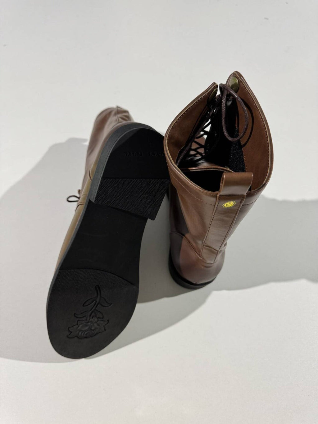 Women's Retro Lace-Up Black Ankle Boots with Collapsible Design – Versatile Fashion Footwear 4