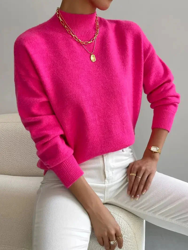 Women's Turtleneck Knit Sweater – Soft Long Sleeve Top in Relaxed Fit for Comfort and Style 6
